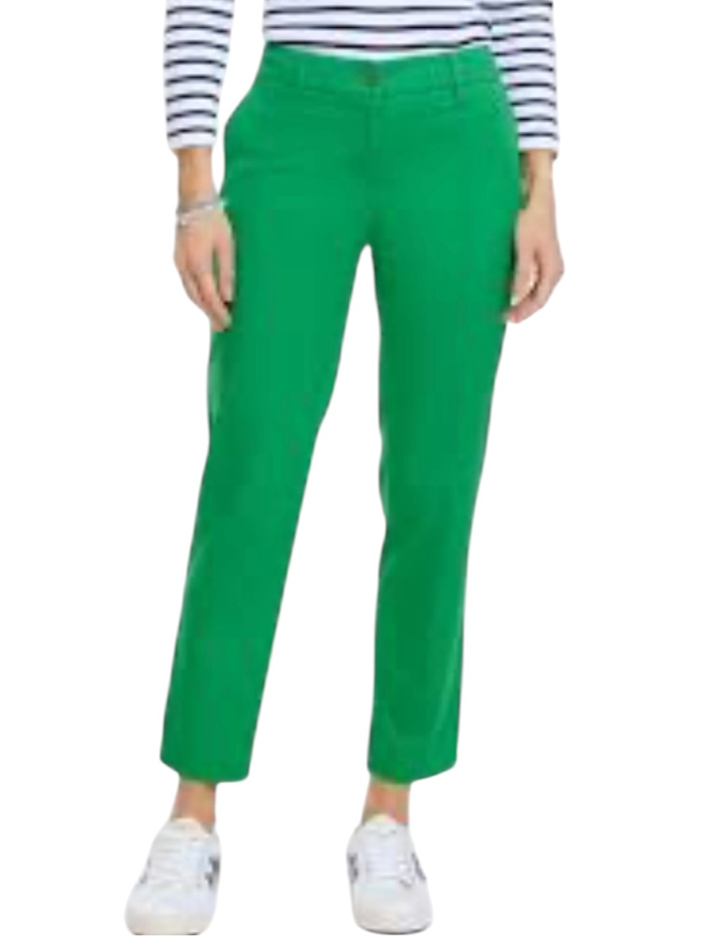 TALBOTS CHATHAM COTTON BI-STRETCH SLIM ANKLE PANTS SZ 2P EUC